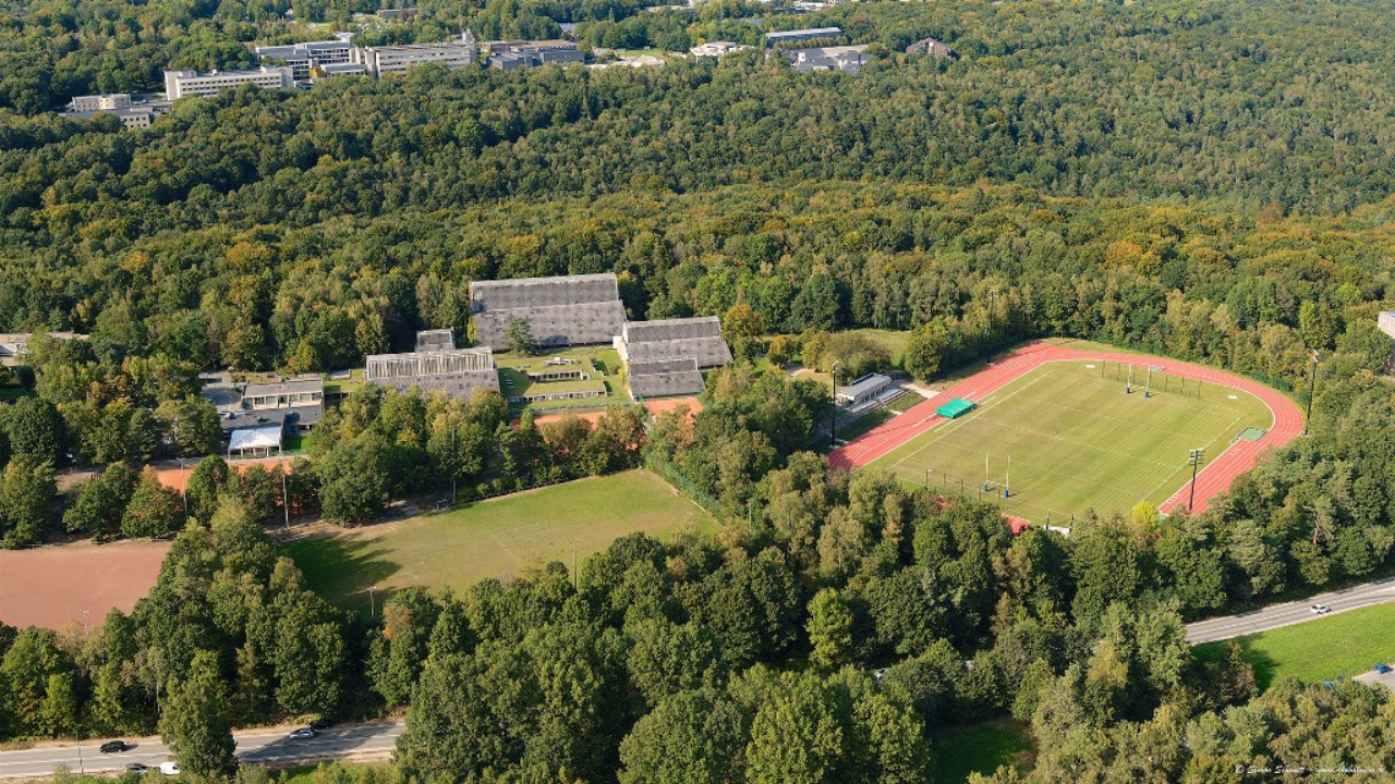 Vue aérienne de l'actuel centre sportif du Sart-Tilman